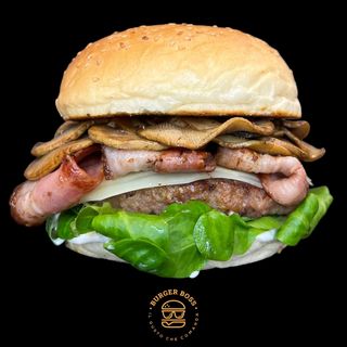 Hamburger di cavallo Don Vito Corleone con patatine e salsa a scelta