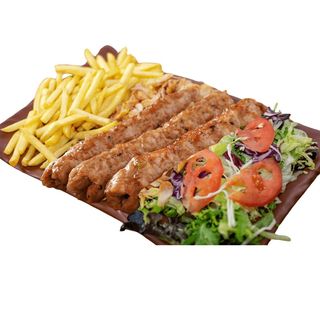Plato de seekh kebab + bebida