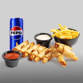 Taquitos 9 (kom) + Pepsi limenka 0.33l