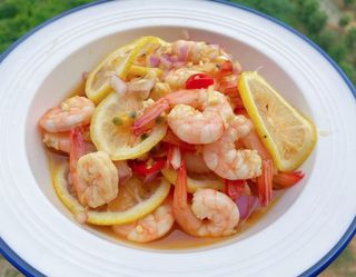 Gamberetti al limone柠檬虾仁