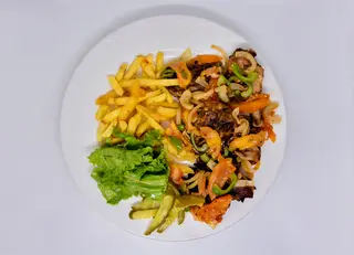 Poulet Braisé + Frites
