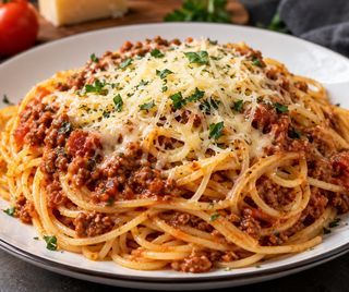 Spaghetti Bolognaise Avec Fromage