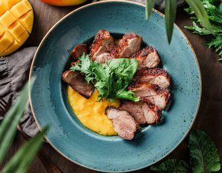 Sold de curcan cu pireu de mango