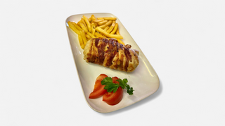 Rolovani punjeni pileći file + dedina palačinka nutela i plazma