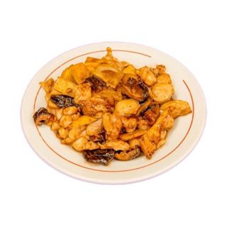 Bambú y setas chinas salteadas