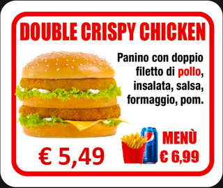 Double Crispy Chicken Menù