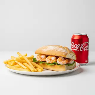 Menú bocadillo de gambas
