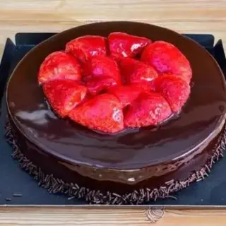 Tarta Fresas Con Chocolate (6 A 8 Raciones)