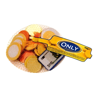 Only - Moedas e Notas de Chocolate 100g