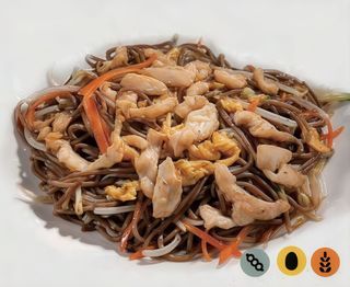 24. Spaghetti di soba saltati con pollo
