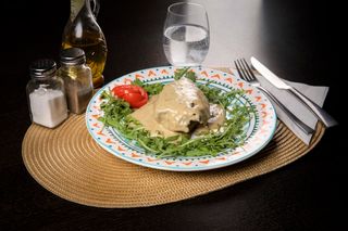 Mușchi de vită cu sos gorgonzola