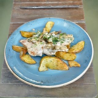 Свински каренца с гъби