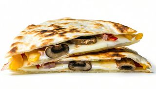 Piadina con porchetta, funghi e fontina
