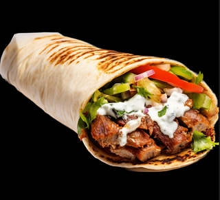 Piadina grande con carne di manzo e 7 contorni a scelta