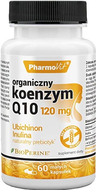 Organiczny koenzym Ubichinon Q10 120mg PharmoVit