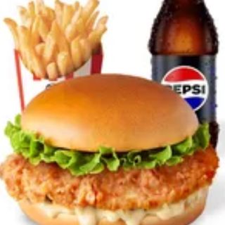 Menú hamburguesa de pollo