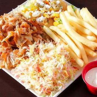 Menu Plato carne  Pollo Y arroz