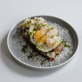 Potato toast with shrimps