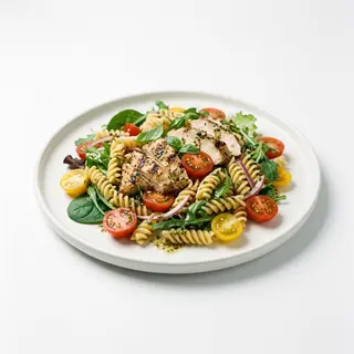 Salată cu paste și pui