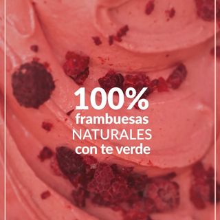 Sorbete de frambuesa con té verde 