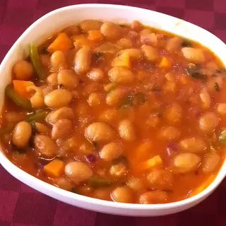 Ndengu Or Beans Served With Rice Or Chapati