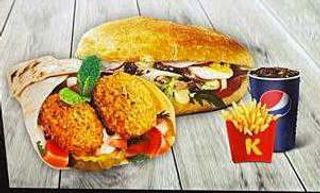 Vegetariana pita o panino menù