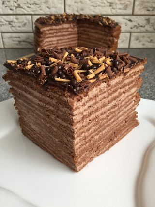 Торт "Шоколадная молочная девочка" (130 гр., кусочек)