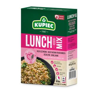 Mix lunch kasza jęczmienna, kasza owsiana pełnoziarnista, pestki dyni, siemię lniane Kupiec. 0.4кг