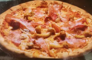 Pizza Crudo e Porcini medie