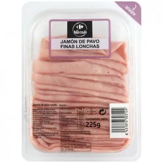 Jamón De Pavo L/Fina Carrefour 225 Gr. Cv