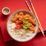 Рис з куркою в гостро-солодкому соусі