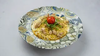 Spagetti piletina curry