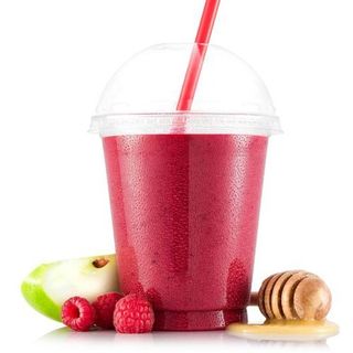 Batido natural de frambuesa, manzana mango y mora