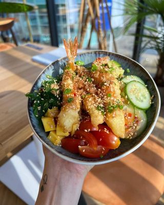 Z krewetkami w tempurze