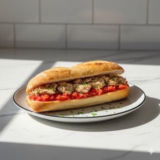 Bocadillo Atún Con Tomate