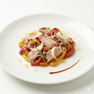 Ensalada De Pimientos Asados Con Ventresca De Atún