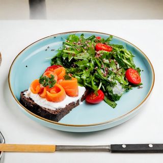 БРУСКЕТА с семгой и творожным кремом