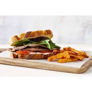 Steak Sandwich With Fries