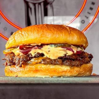 BBQ Cheese Smash Burger
