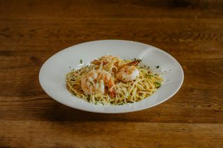 Aglio Olio z Krewetkami