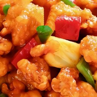 Maiale croccante in agrodolce