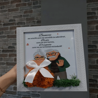 Tablou cu Licheni pentru Bunici model 3 -15x20