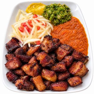Porc Grillé Sec & Attiéké