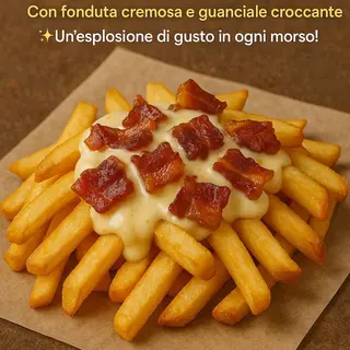 Patate con fonduta e guanciale