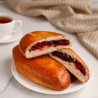 Drożdżówka z wiśnią