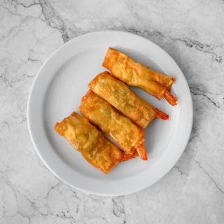 Rollitos fritos de langostinos (4 uds.)