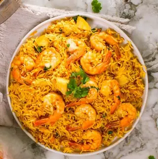 Namaskar Prawns Biryani