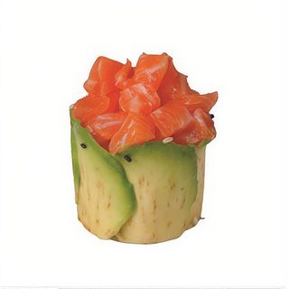 Sushi flor tarta de salmón