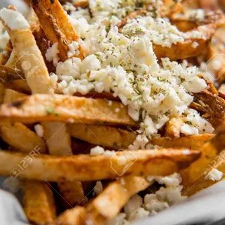 Ración De Patatas Fritas Con Queso cheddar