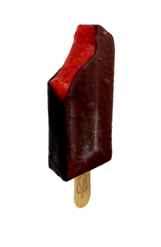 Colé Morango coberto com chocolate 